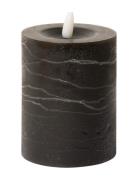 Rustic Finish Led Pillar Candle C'est Bon Brown