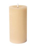 Rustic Finish Led Pillar Candle C'est Bon Beige