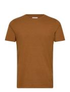 Mouliné O-Neck Tee S/S Lindbergh Brown