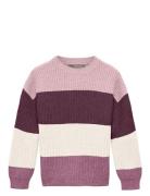 Kmgsandy L/S Stripe Pullover Knt Noos Kids Only Purple