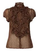 Liljasz Crinkle Ss Shirt Saint Tropez Beige