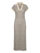 Long Striped Knitted Dress Mango Silver