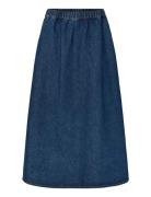 Yascotma Hw Long Denim Skirt S. - D2D YAS Navy