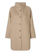 Slfvinni Wool Blend Coat Noos Selected Beige