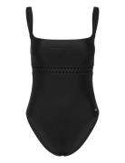 Eyelet Swimsuit BOSS Black