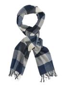Wool Multi Checked Scarf GANT Blue