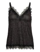 Rwbillie Sl Lace Strap Top Rosemunde Black