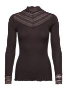 Silk T-Shirt W/ Lace Rosemunde Brown