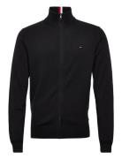 Pima Org Ctn Cashmere Zip Thru Tommy Hilfiger Black