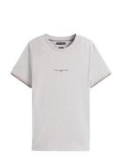 Tommy Logo Tipped Tee Tommy Hilfiger Grey