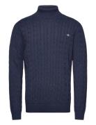 Cotton Cable Turtle Neck GANT Navy