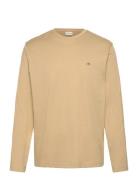 Reg Shield Ls T-Shirt GANT Yellow