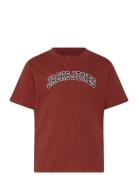 Jjecaleb Varsity Tee Ss O-Neck Noos Mni Jack & J S Burgundy