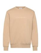 O-Neck Brand Carrier Sweatshirt Lindbergh Beige