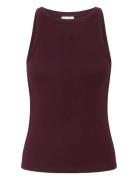 Gzdrew Rhinest Logo Tank Gestuz Burgundy