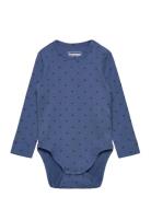 Hmlmini Bee Aop Body L/S Hummel Blue