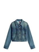 Pleated Trucker Jacket Ci2037 Tommy Jeans Blue