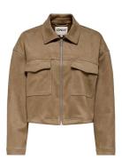 Onlstina Life Faux Suede Jacket Cc Pnt ONLY Beige
