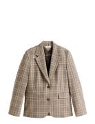 Core Check Reg Straight Blazer Tommy Hilfiger Beige