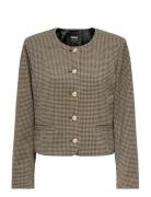 Onlmaggie Check Jacket Otw ONLY Brown