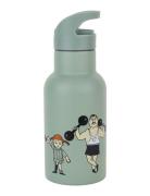 Pippi Circus, Water Bottle, Green Rätt Start Patterned