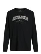 Jjecaleb Varsity Tee Ls O-Neck Sn Mni Jack & J S Black