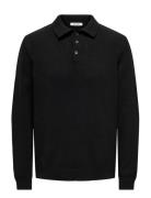Onshope Rlx Ls Polo Knit Life ONLY & SONS Black