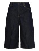Mid-Rise Denim Bermuda Jorts Mango Navy