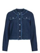 Vioaklynn O-Neck L/S Denim Jacket Vila Navy