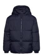 Hood Puffer Coat Mango Navy