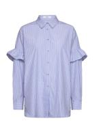 Cc Heart Gia Stripe Frill Shirt Coster Copenhagen Blue