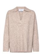 Cc Heart Emerie Polo Sweater Coster Copenhagen Beige