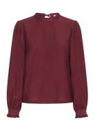 Karea Solid Blouse Kaffe Burgundy