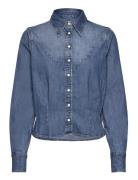 Femme Peplum Shirt Wrangler Blue