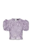 3D Mesh Sleeveless Top ROTATE Birger Christensen Purple