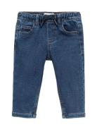 Straight Jeans With Drawstring Mango Blue
