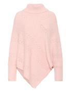Crholiday Turtelneck Poncho Cream Pink