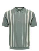 Onswyler Max Life Reg 14Ss Zip Polo Knit ONLY & SONS Khaki