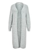 Objmilu Ls Lo Long Knit Cardigan Noos Object Grey