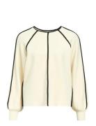 Objreynard Ls Lo Contrast Pullover Div Object Cream