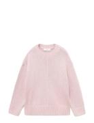 Long-Sleeve Knitted Sweater Mango Pink