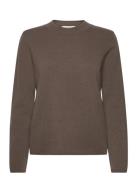 Rwlaica Cashmere Ls O-Neck Pullover Rosemunde Brown