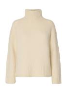 Slfgabriella Ls Knit High Neck Noos Selected Cream