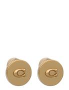 Coach Signature C Disc Stud Earrings Coach Accessories Gold