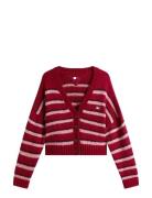 Tjw Badge Stripe Fluff Cardi Ext Tommy Jeans Red