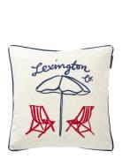 Beach Life Organic Cotton Canvas Pillow Cover Lexington Home White