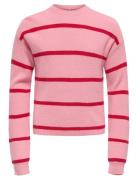Kogfranca Life Short L/S Stripe Knt Noos Kids Only Pink