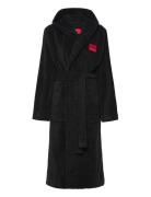 Terry_Hooded Gown HUGO Black