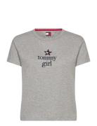 Tommy Girl Graphic T-Shirt Tommy Jeans Grey