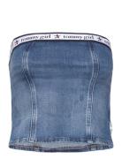 Tommy Girl Denim Tube Top Tommy Jeans Blue